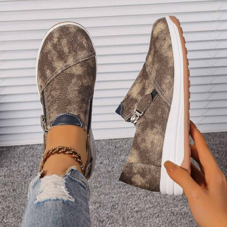 Plus Size Women's Shoes Round Toe Flat Bottom Slip-on Casual Shoes