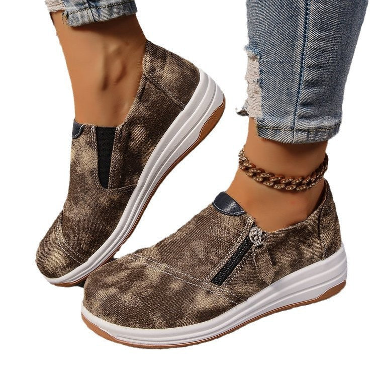 Plus Size Women's Shoes Round Toe Flat Bottom Slip-on Casual Shoes