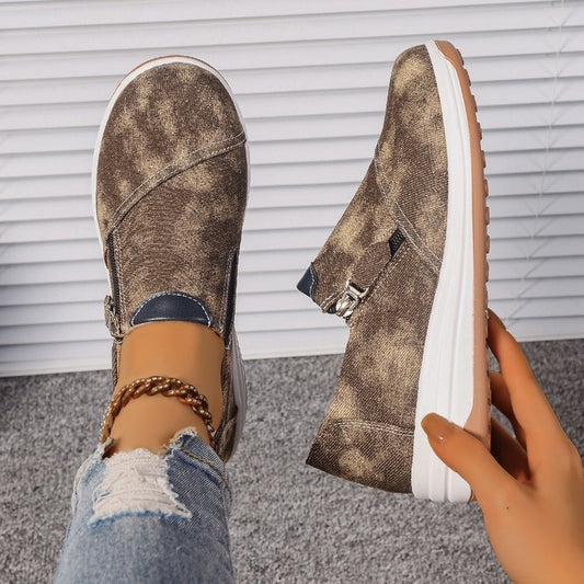 Plus Size Women's Shoes Round Toe Flat Bottom Slip-on Casual Shoes